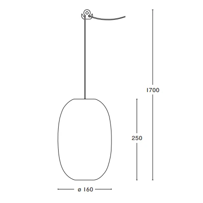 Lampe à Suspension Pebble Allongée 4 Lampe à Suspension Pebble Allongée – Image 2
